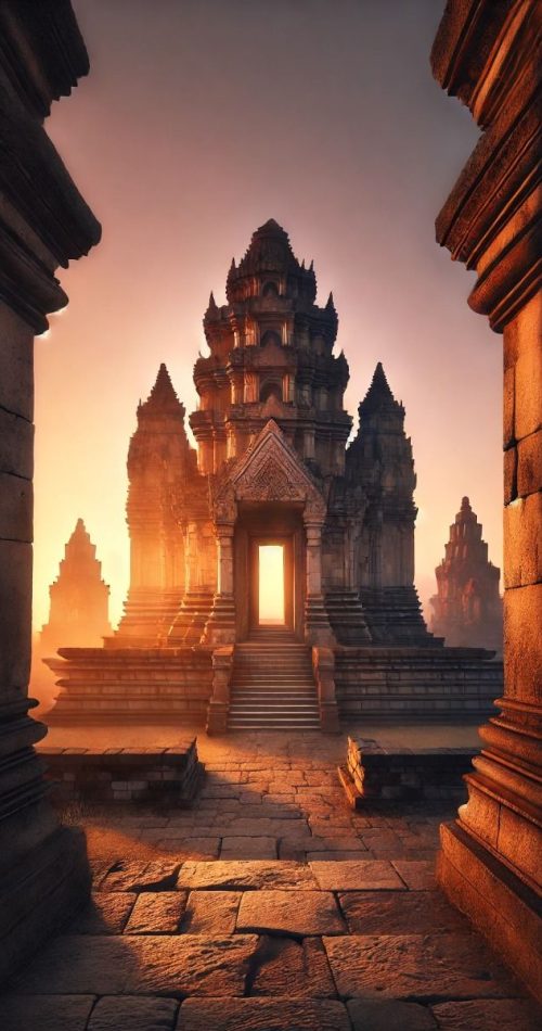 Majestic Dawn at Prambanan Temple, Indonesia