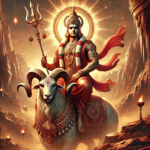 Mangal Dev_ The Divine Warrior of Mars in the Celestial Realm of Mangal Loka Mangal Dev_ The Divine Warrior of Mars in the Celestial Realm of Mangal Loka