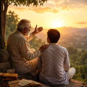 elder and child family