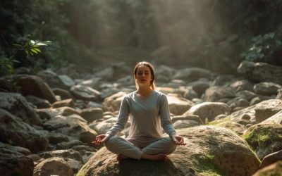 meditation in forest